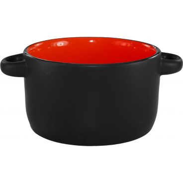 International Tableware ITN-83567-2904/05MF-05C 12-1/2 oz Matte Black Bistro Soup Bowl
