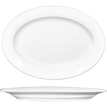 International Tableware - ITN-BL-34 - 9 1/4 In X 6 3/4 In Bristol Fine Porcelain Platter