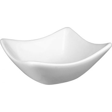 International Tableware - ITN-FA-414 - 1-3/4 Oz Bright White Square Porcelain Sampling Bowl