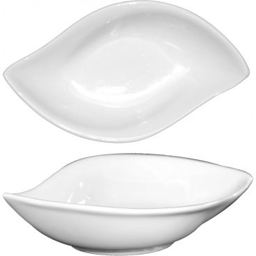 International Tableware - ITN-FAW-5 - 2 1/2 Oz Porcelain Leaf Bowl