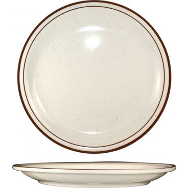 International Tableware - ITN-GR-16 - 10 1/2 In Granada Brown Speckled Plate