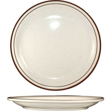 International Tableware - ITN-GR-7 - 7 1/4 In Granada Brown Speckled Plate