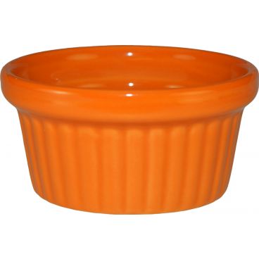 International Tableware - ITN-RAMF-2-O - 2 Oz Orange Fluted Ramekin