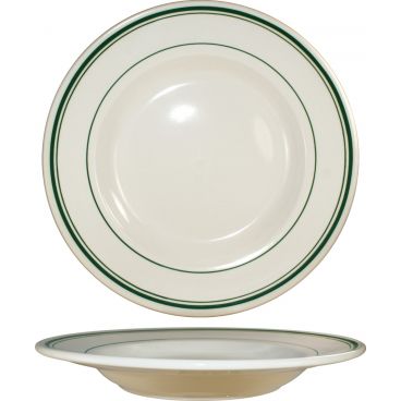 International Tableware - ITN-VE-105 - 17 Oz Verona Pasta Bowl With Green Band