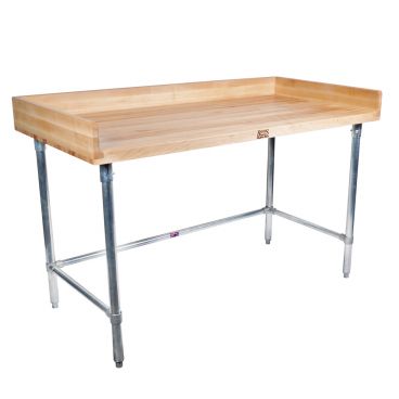 John Boos DSB06 Maple Top 48" x 30" Work Table with Stainless Steel Base