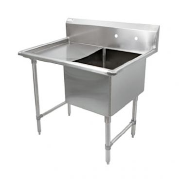 John Boos 1B16204-1D18L Stainless Steel B Series 38" One Compartment Sink w/ Left Drainboard