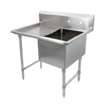 John Boos 1B184-1D18L Stainless Steel B Series 40" One Compartment Sink w/ Left Drainboard