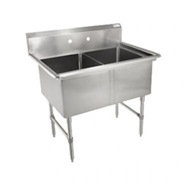 John Boos 2B18244 Stainless Steel B Series 41" Two Compartment Sink