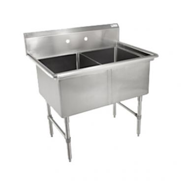 John Boos 2B244 Stainless Steel B Series 53" Two Compartment Sink
