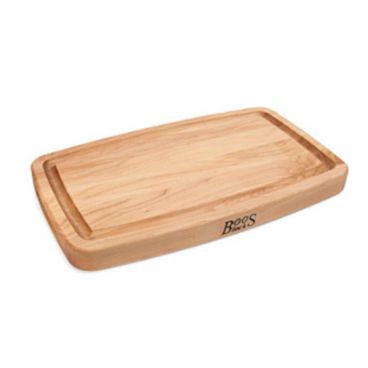 John Boos CB1050-1M1811150 Maple 18" x 11" x 1-1/2" Reversible Grooved Cutting Board w/ Recessed Finger Grips