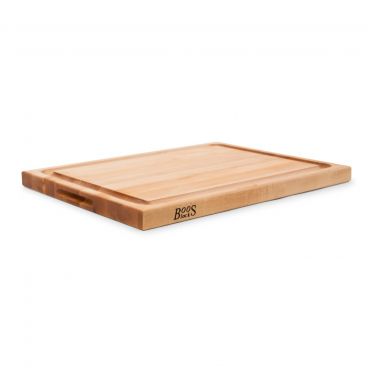 John Boos CB1054-1M2418150 Maple 24" x 18" x 1-1/2" Reversible Grooved Cutting Board w/ Recessed Finger Grips