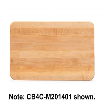 John Boos CB4C-M201401-FS 20" x 14" x 1" Reversible Maple 4 Cooks Cutting Board - "Raw Fish, Seafood" Engraved