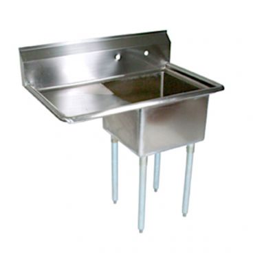 John Boos E1S8-1824-14L24 Stainless Steel E Series 44-1/2" One Compartment Sink w/ Left Drainboard
