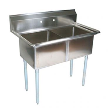 John Boos E2S8-1620-12 Stainless Steel E Series 37" Two Compartment Sink