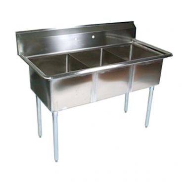 John Boos E3S8-1620-12 Stainless Steel E Series 53" Three Compartment Sink