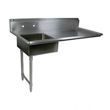 John Boos EDTS8-S30-60UCL Stainless Steel E Series 60" Undercounter Dirty Dishtable