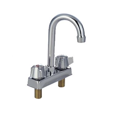 John Boos PBF-4-D-LF Deck Mounted Economy Faucet with 3-1/2" Gooseneck Spout and 4" Centers