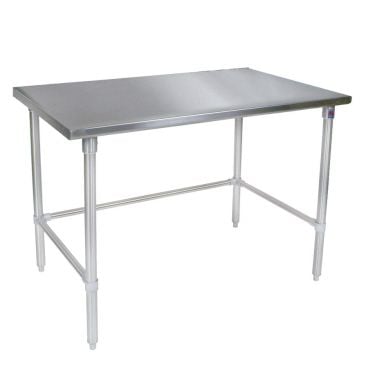 John Boos ST6-3036GBK Stainless Steel 36" x 30" Flat Top Work Table with Adjustable Galvanized Bracing