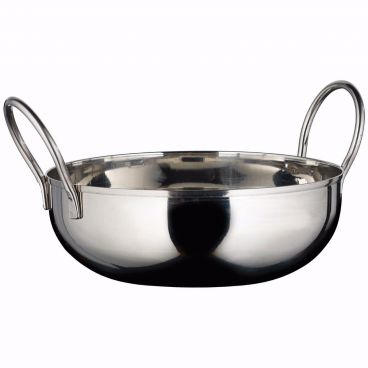 Winco KDB-6 28 Oz. Mirror Finish Stainless Steel Kady Bowl with Welded Handles