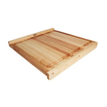 John Boos KNEB17 Maple 17.75" x 17.25" x 1.25" Reversible Grooved Countertop Cutting Board