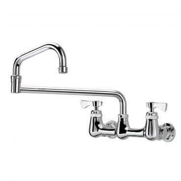 Krowne 14-818L Royal Series Low Lead Wall Mount Faucet With 18" Double Jointed Spout, 8" Centers