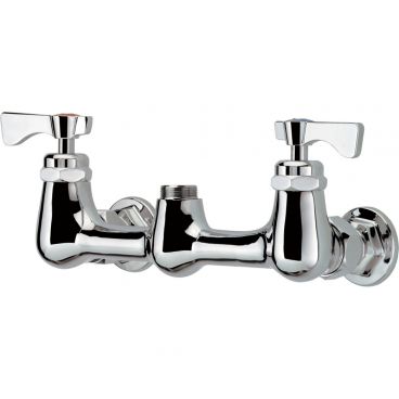 Krowne 14-8XXL Royal Series 8" Center Wall-Mount Low-Lead ADA Compliant Polished Chrome Brass Faucet Base Without Spout