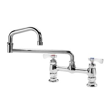 Krowne 15-818L Royal Series 8" Center Raised Deck Mount Faucet with 18" Double Jointed Spout