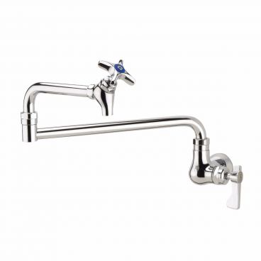 Krowne 16-182L Royal Series Low Lead Wall Mount Pot Filler Faucet With 24" Double-Jointed Spout, Single Center