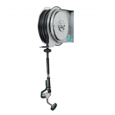 Krowne 24-603 Royal Series Pre-Rinse Open Gray Powder Coated Hose Reel Assembly with 35' Hose