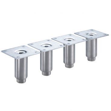 Krowne BS-102 4" Stainless Steel Legs For Back Bar Coolers