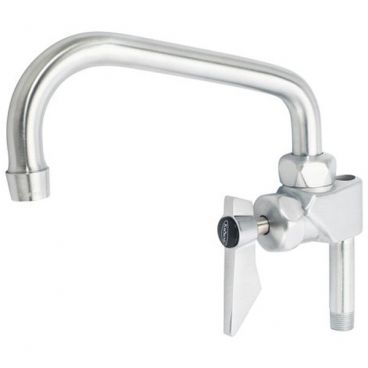Krowne DX-138 Diamond Series Solid Chrome-Plated Brass Add-On Faucet Base With 6" Swing Spout, 1/4 Turn Valve And 3/8" NPT Inlet/Outlets