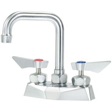 Krowne DX-325 Diamond Series Deck-Mount 4" Center 4 1/2" Gooseneck Double Bend Spout Solid Chrome-Plated Brass Faucet