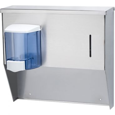 Krowne H-111 Wall-Mount 16" Wide x 14 3/4" High Paper Towel And Soap Dispenser For 16" Wide Hand Sinks