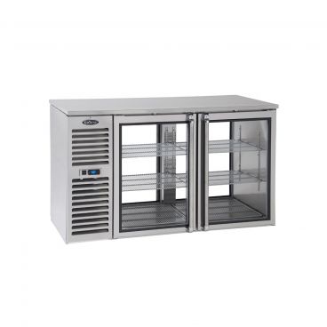 Krowne KPT84L 84" Pass-Thru Back Bar Storage Cabinet with Self-Contained Condenser on Left