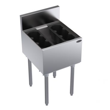 Krowne KR19-18-7 18"W x 19"D Underbar Ice Bin with 7 Circuit Cold Plate - 55 lbs. Ice Capacity
