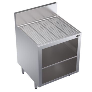 Krowne KR24-GSB3 Royal Series 24"L x 24"D Stainless Steel Underbar Glass Storage Cabinet with Middle Shelf