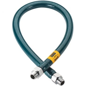 Krowne M7548 48" Long 3/4" Interior Size Gas Connector Hose With Stainless Steel Corrugated Tubing