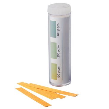 Krowne S25-124 Quaternary Ammonium Chloride QAC Test Strips With Color Coded Chart