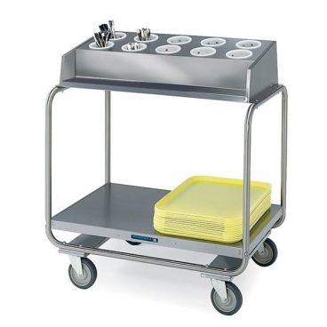 Lakeside 213 Stainless Steel 10-Cylinder Tray And Silverware Cart