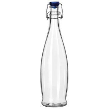 Libbey 13150020 34 oz. Oil / Vinegar Cruet / Water Bottle with Wire Bail Lid - 6/Case