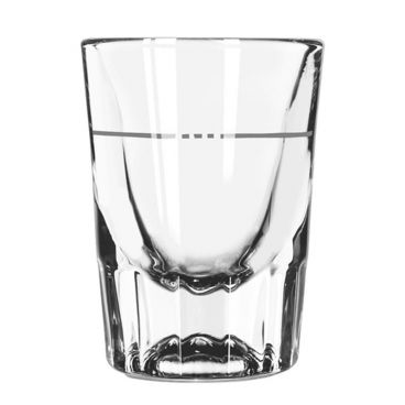 Libbey 5127/S0710 1.5 oz. Fluted Whiskey / Shot Glass with .75 oz. Cap Line - 12/Pack