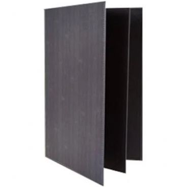 Winco LMF-811GY 8 1/2" x 11" Grey Leatherette Four Panel Menu Cover