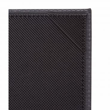 Winco LMS-811BK 8 1/2" x 11" Black Leatherette Single Panel Menu Cover