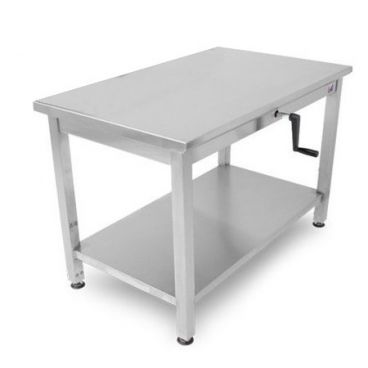 John Boos LT6-3060SSW Stainless Steel 60" x 30" Flat Top Adjustable Work Table with Undershelf
