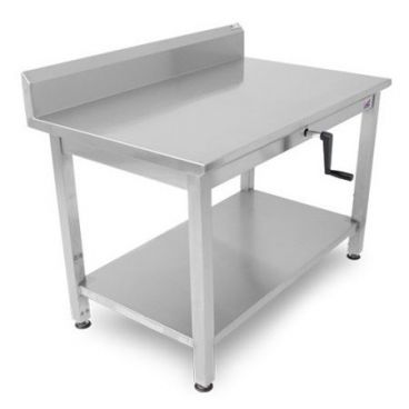 John Boos LT6R5-3060SSW Stainless Steel 60" x 30" Adjustable Work Table w/ Undershelf and Riser Top