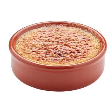 Matfer 052280 Glazed 5-1/2" Earthenware Creme Brulee Dish