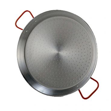 Matfer 070528 11" Polished Steel Paella Pan With Handles