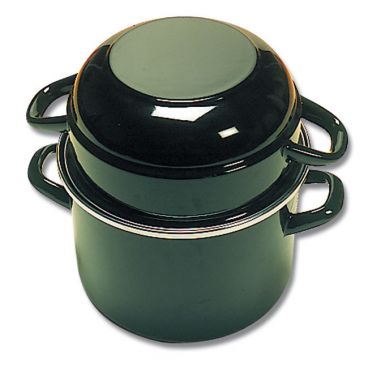 Matfer 070973 2-1/2 Qts. Mussel Pot With Lid For Empty Shells
