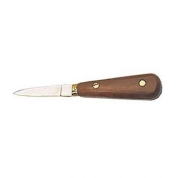 Matfer 121042 2 3/8" Oyster Knife with Wooden Handle