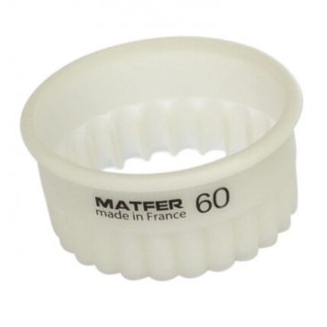 Matfer 150117 Exoglass 2-3/8" Round Fluted Pastry Cutter